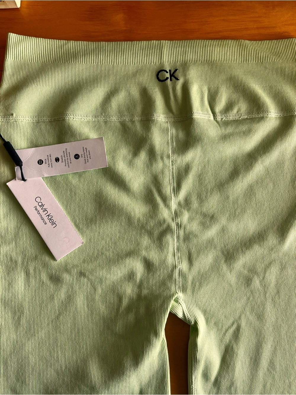 Calvin Klein Performance shorts in Mint Green with CK Logo, NWT
